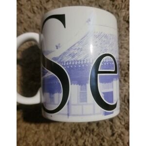 Vintage Starbucks Coffee Seoul‎ Korea City Mug 2006 16 oz Collector Series